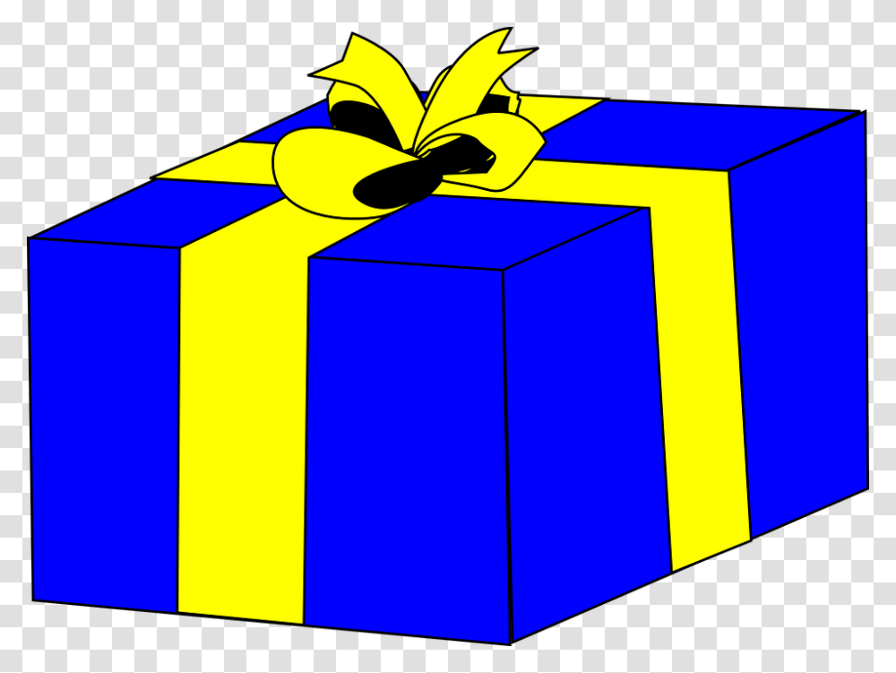 Birthday Present Clipart Blue Gold Birthday Present Clip Art, Gift Transparent Png