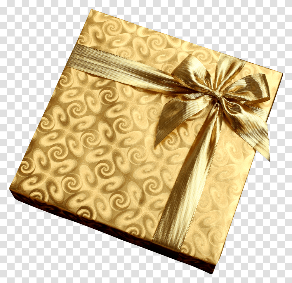 Birthday Present, Gift, Gold Transparent Png