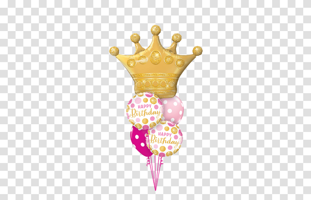 Birthday Queen Balloon Bouquet Gold Crown Balloon, Accessories, Accessory, Jewelry, Birthday Cake Transparent Png