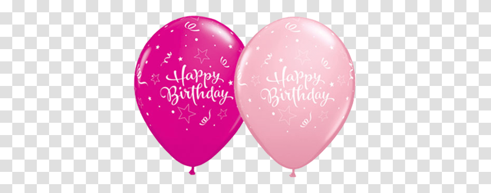 Birthday Shining Star Pink & Berry Latex Balloons 50 Pk Pink Happy Birthday Latex Balloon Transparent Png
