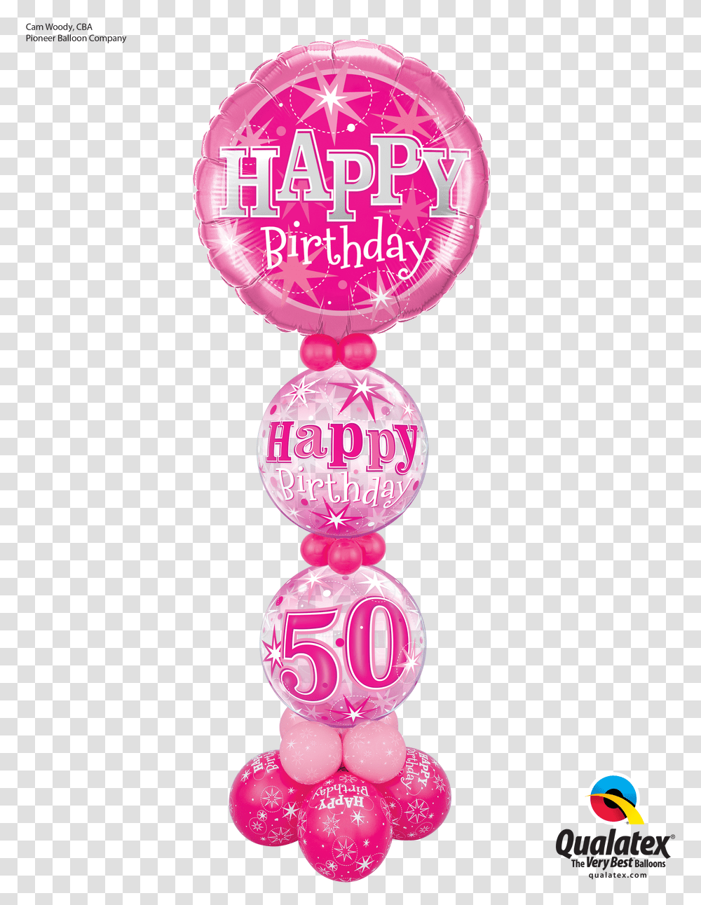 Birthday Sparkle Column Ages 18 60 Pink Balloon, Accessories, Accessory, Lamp, Bead Transparent Png