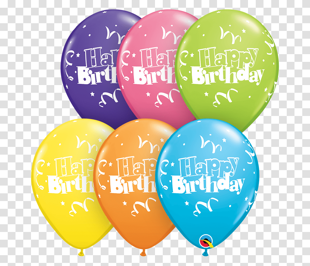 Birthday Streamers Cartoon Balloons And Streamers Transparent Png
