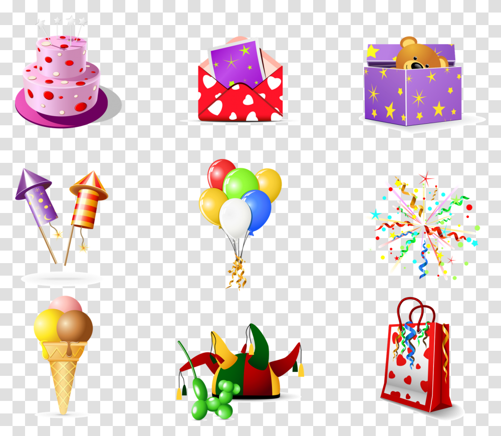 Birthday Symbols, Ball, Balloon, Wedding Cake, Dessert Transparent Png