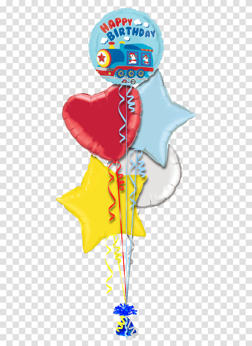 Birthday Train Birthday Balloon Peppa Pig Balloons, Pillow, Cushion, Leaf Transparent Png
