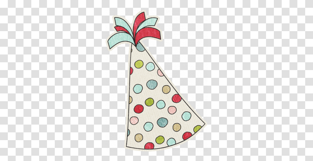 Birthday Wishes Polka Dot Party Hat Sticker Graphic By Party Hat Sticker, Clothing, Apparel Transparent Png