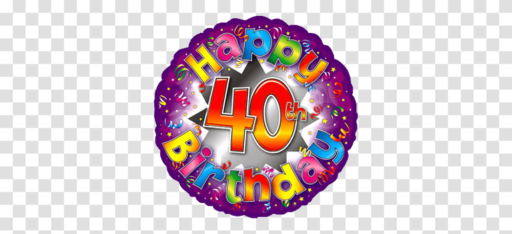 Birthdays Images Page3 Stickpng Happy 40th Birthday Clipart, Text, Birthday Cake, Graphics, Advertisement Transparent Png