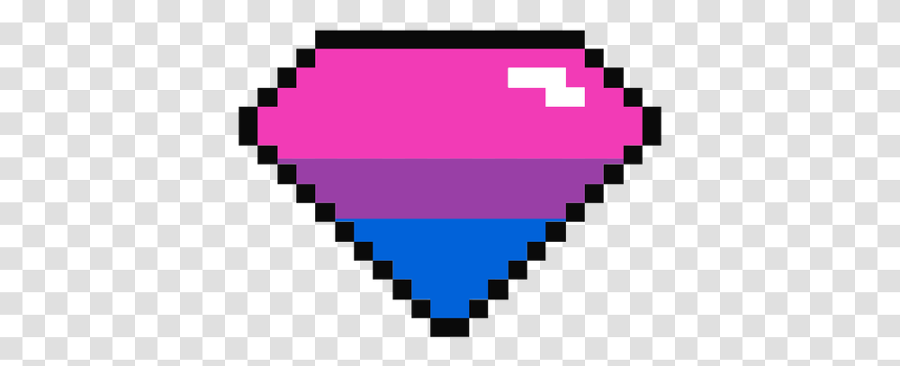 Bisexual Brilliant Diamond Stripe Pixel Pixel Heart, Text, Pac Man, Cushion Transparent Png
