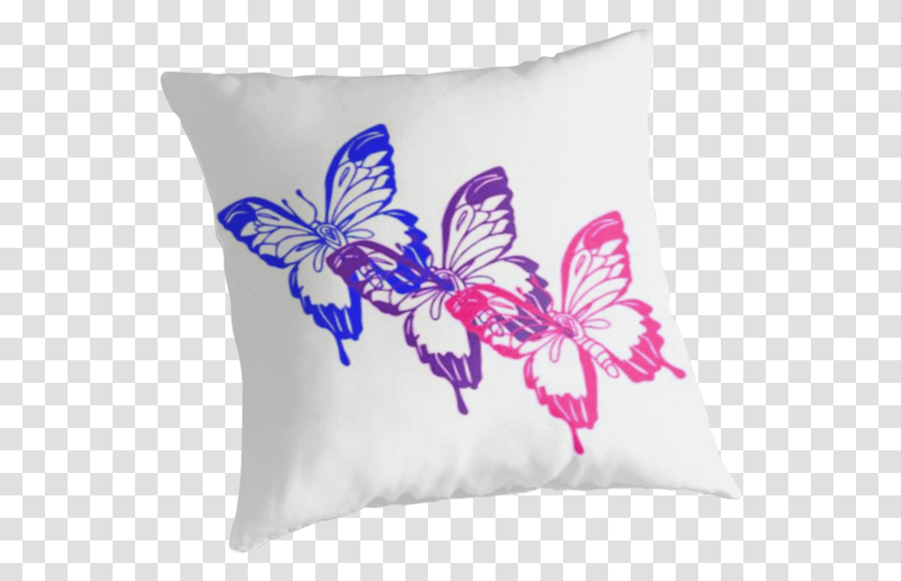 Bisexual Flag Butterflies By Infuriating Bisexual Tattoos Designs, Pillow, Cushion Transparent Png