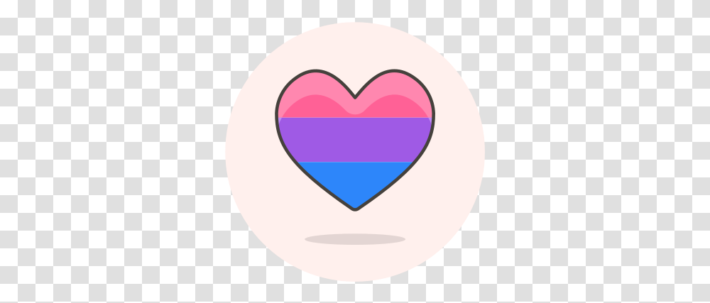 Bisexual Flag Heart Icon Girly, Pillow, Cushion, Label Transparent Png