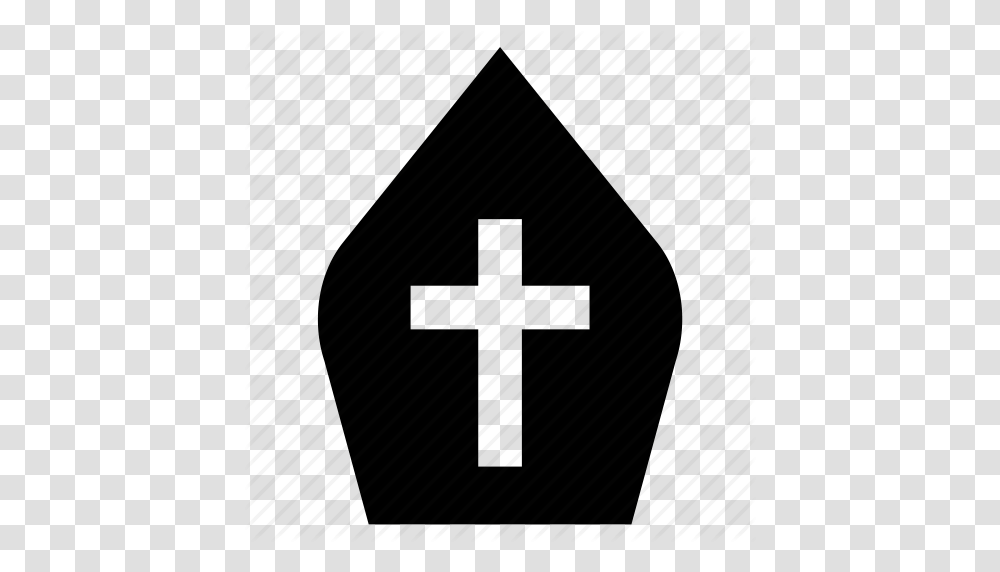 Bishop Cap Catholic Christianity Hat Pope Religion Icon, Cross, Logo, Trademark Transparent Png