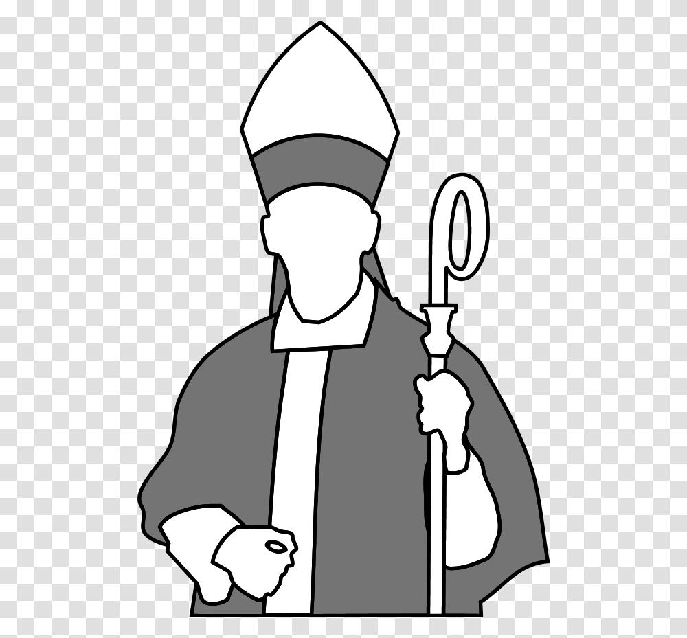 Bishop, Stencil, Silhouette, Cutlery, Face Transparent Png