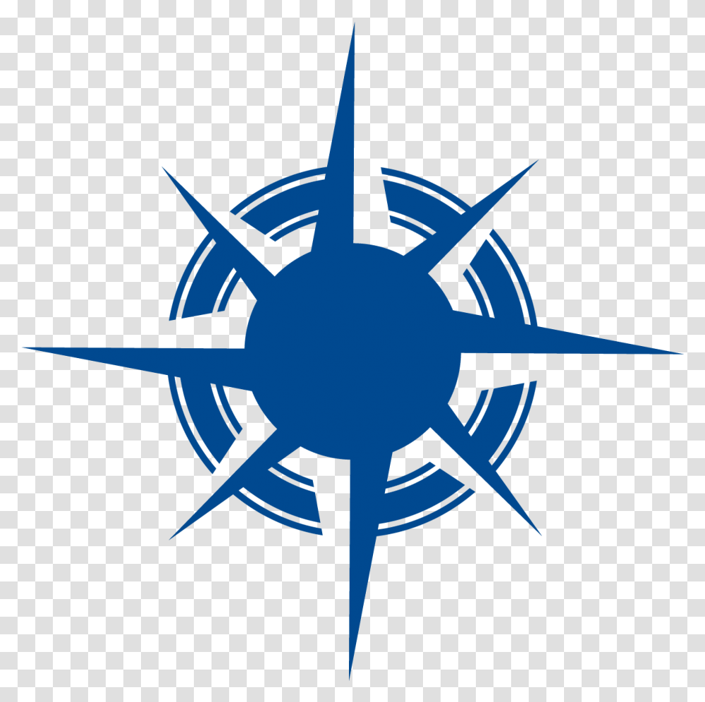 Bism Logo Blue Compass Navy Blue Compass Icon, Cross, Airplane, Aircraft Transparent Png