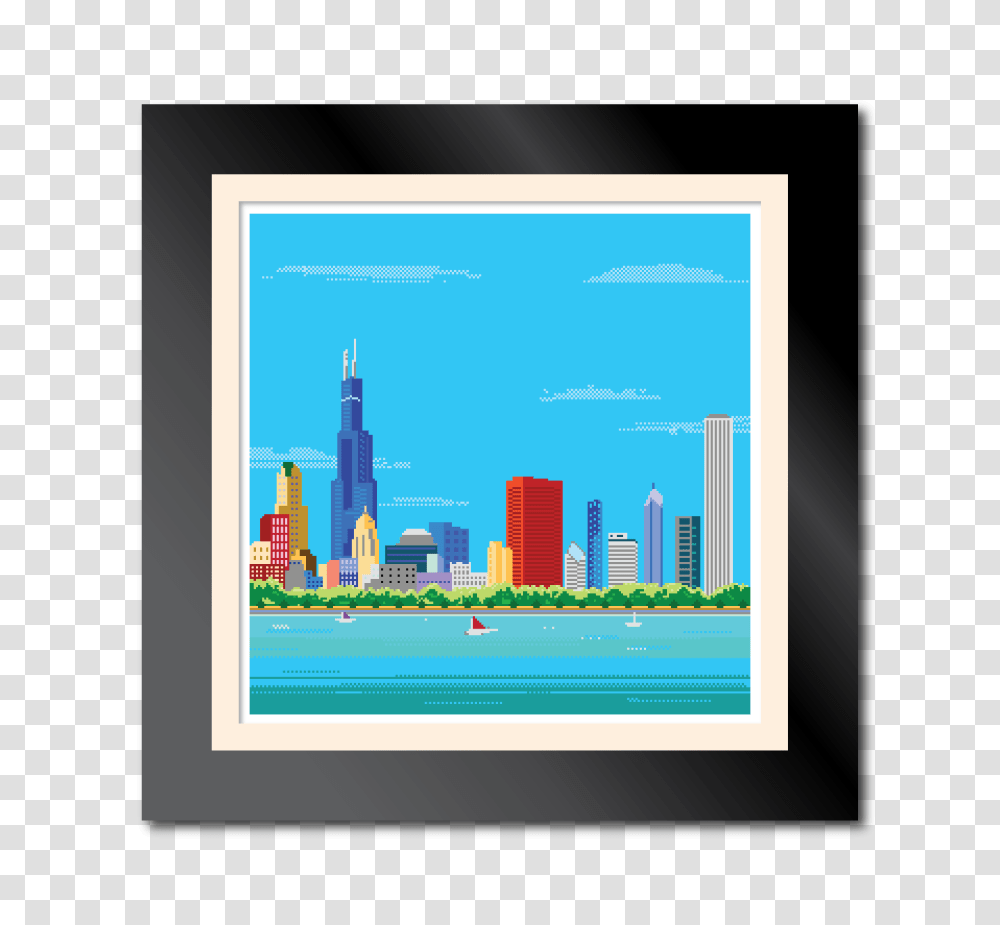 Bit Chicago Skyline The Daily Robot, Metropolis, City, Urban, Building Transparent Png