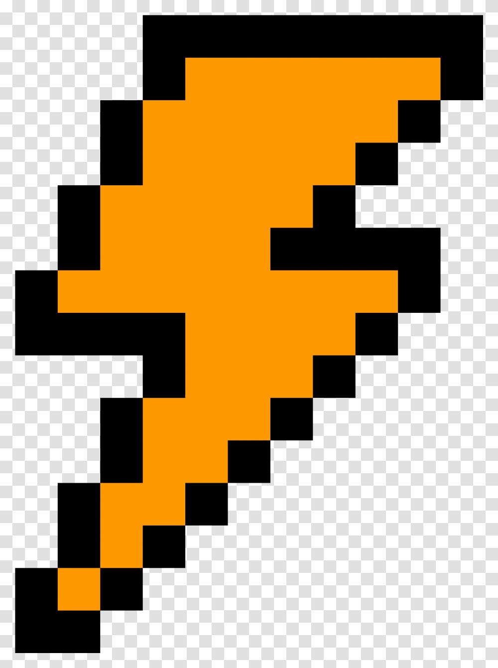 Bit Lightning Bolt Lightning Bolt Pixel Art, Pac Man, Cross Transparent Png