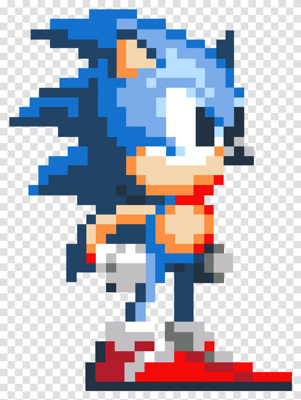 Bit Sonic By Nathanmarino D4nscn2 16 Bit Sonic The Hedgehog, Rug, Minecraft Transparent Png