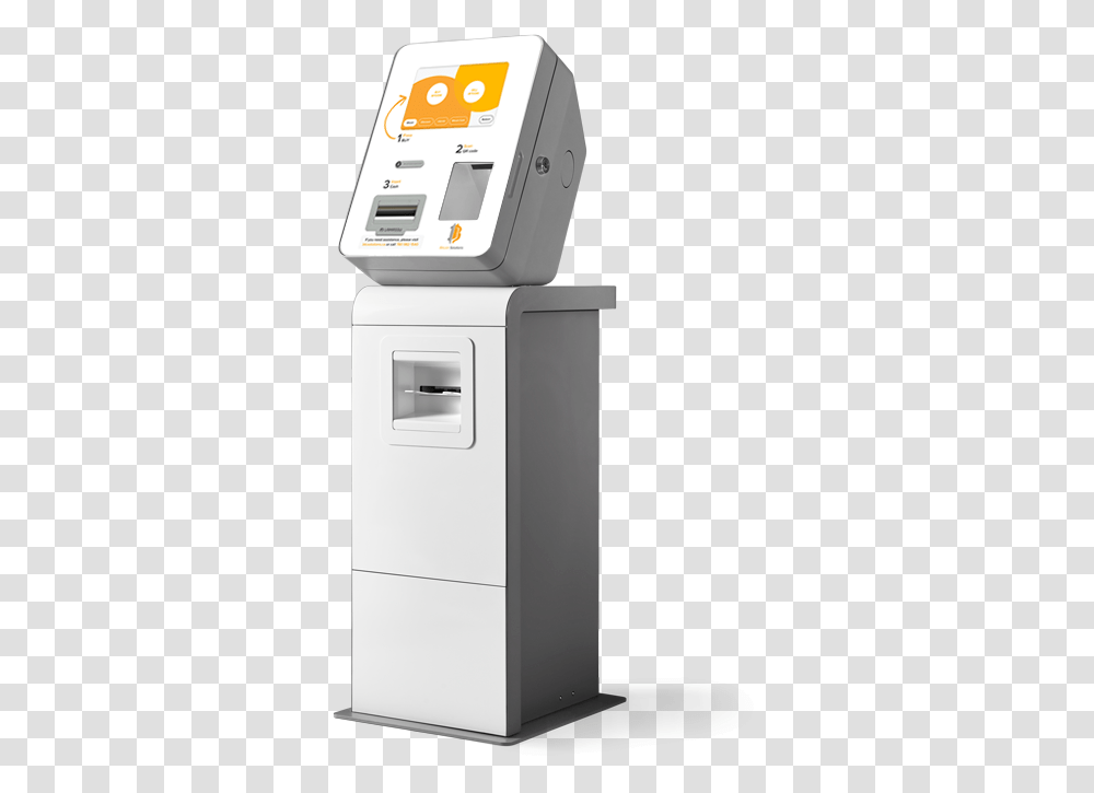 Bitcoin Atm Machine On Stand Coin, Mailbox, Letterbox, Mobile Phone, Electronics Transparent Png