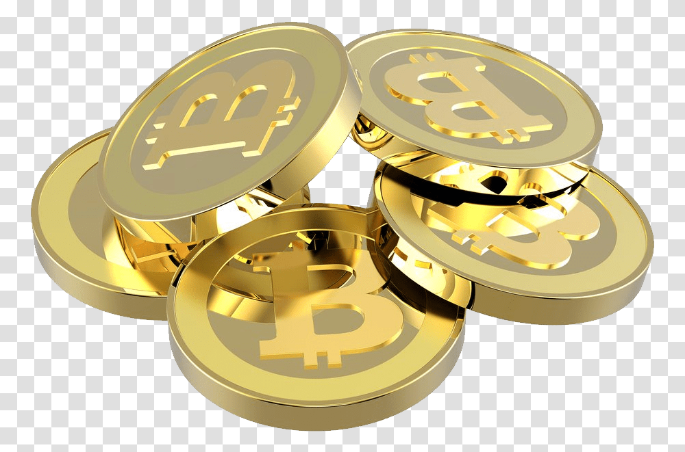 Bitcoin Bitcoins Background, Gold, Money, Wristwatch, Treasure Transparent Png