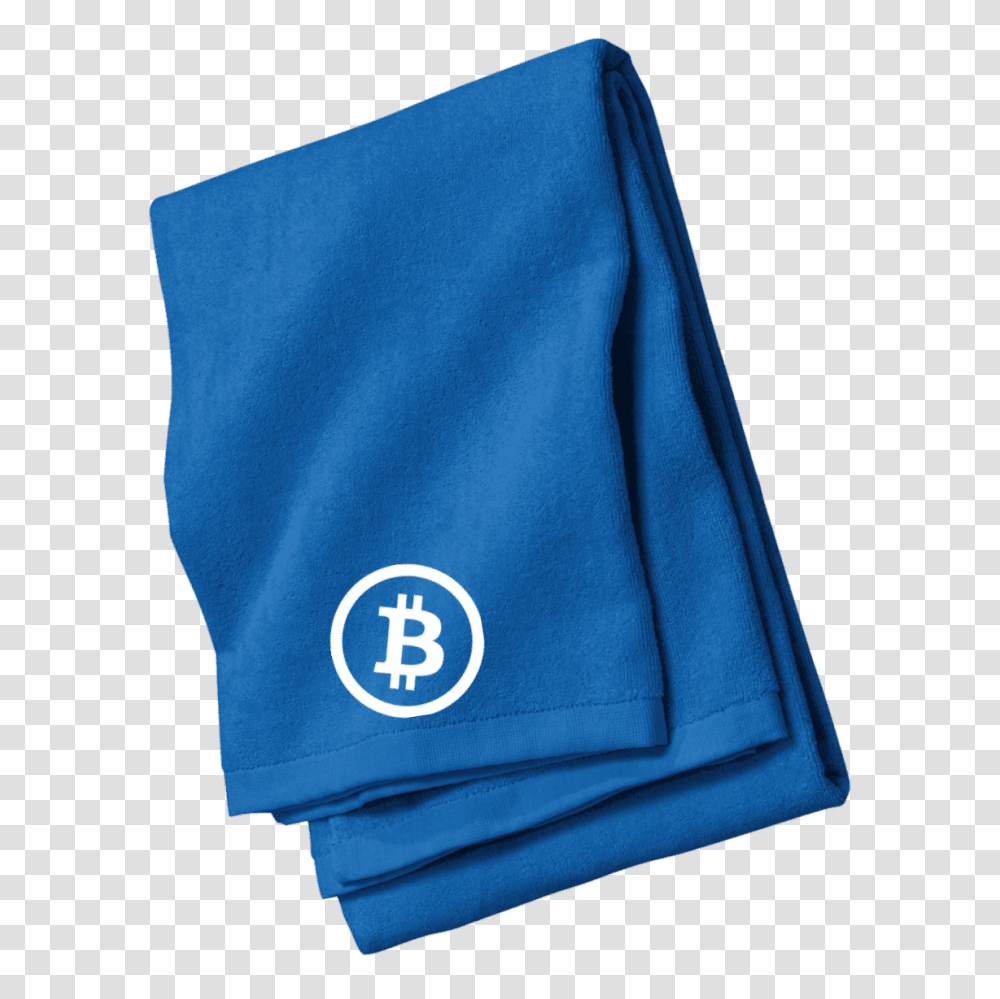 Bitcoin Embroidered Logo, Fleece, Bath Towel Transparent Png