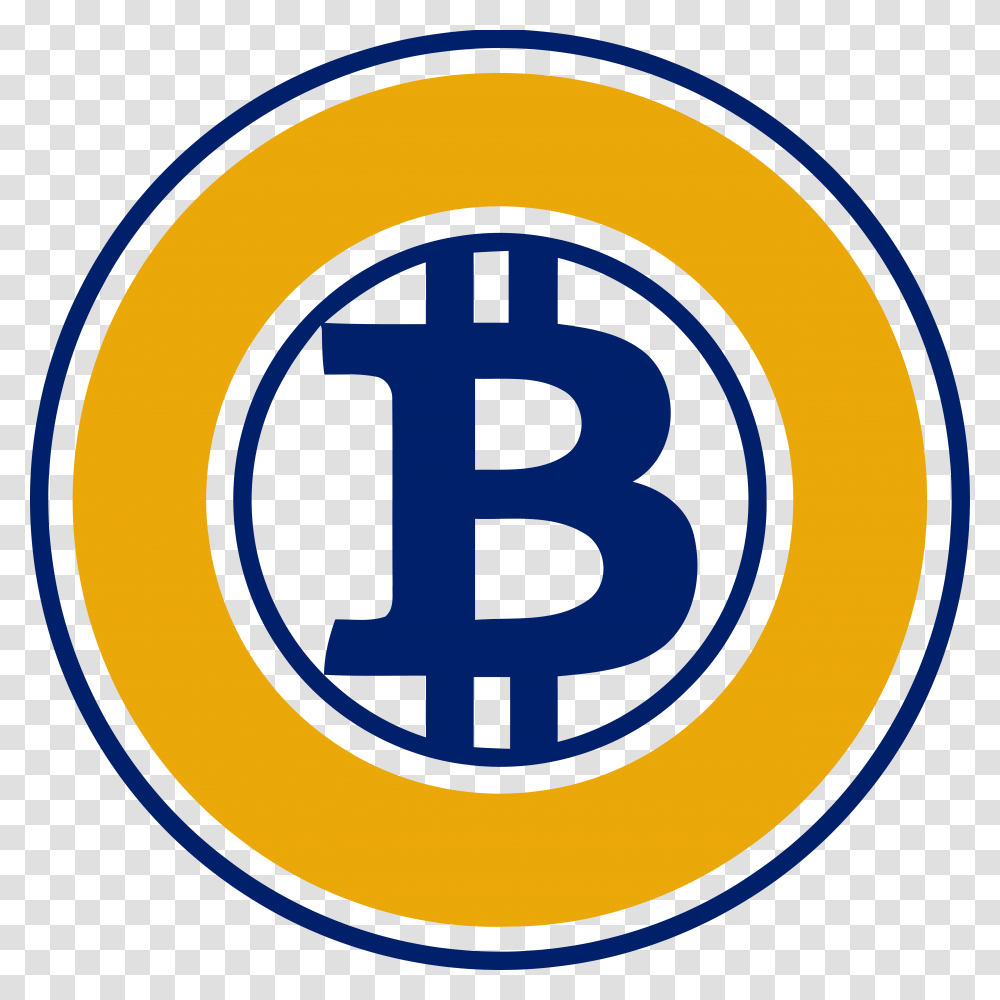 Bitcoin Gold Coin Logo, Label, Trademark Transparent Png
