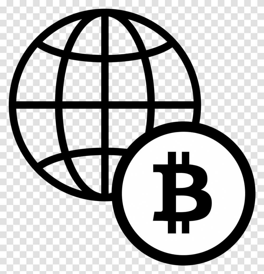 Bitcoin Icon Black Globe Vector, Number, Face Transparent Png