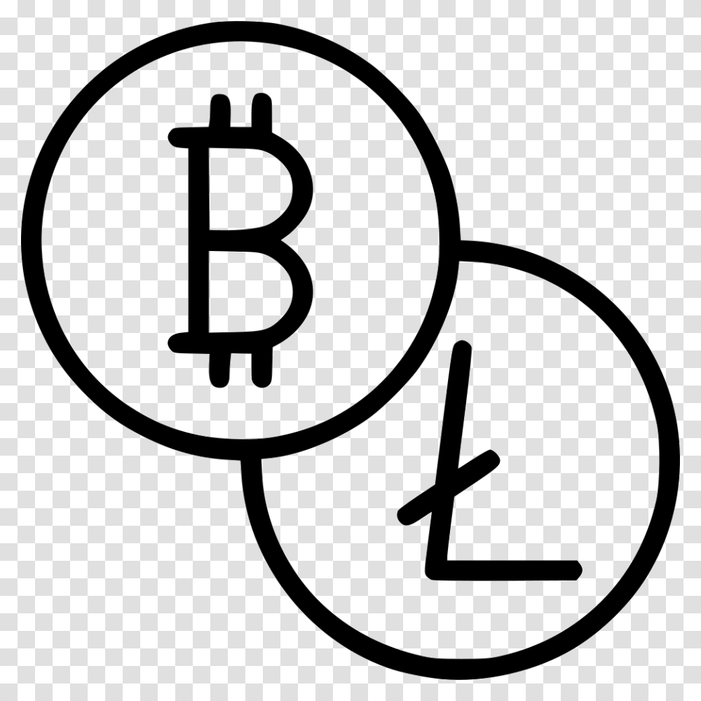 Bitcoin Litecoin Online Trade Electronic Digital Currency Bitcoin, Number, Stencil Transparent Png