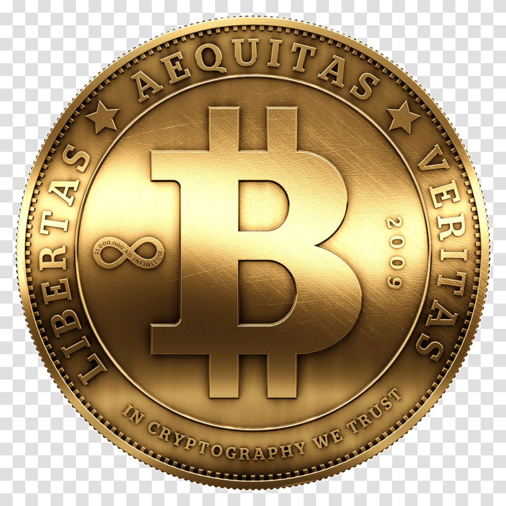 Bitcoin Logo Image Bitcoins Logo, Gold, Money, Clock Tower, Architecture Transparent Png