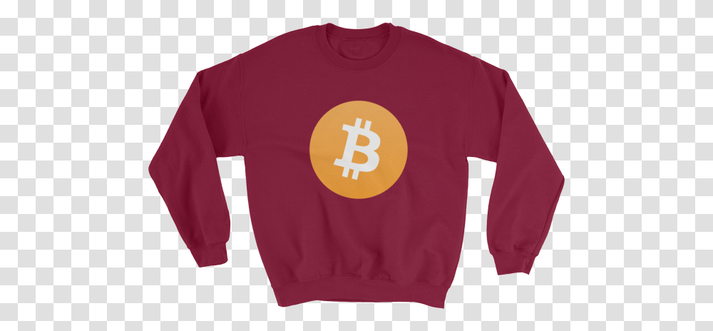 Bitcoin Logo Sweatshirt Cup Of Tae Bts, Clothing, Apparel, Sweater, Sleeve Transparent Png