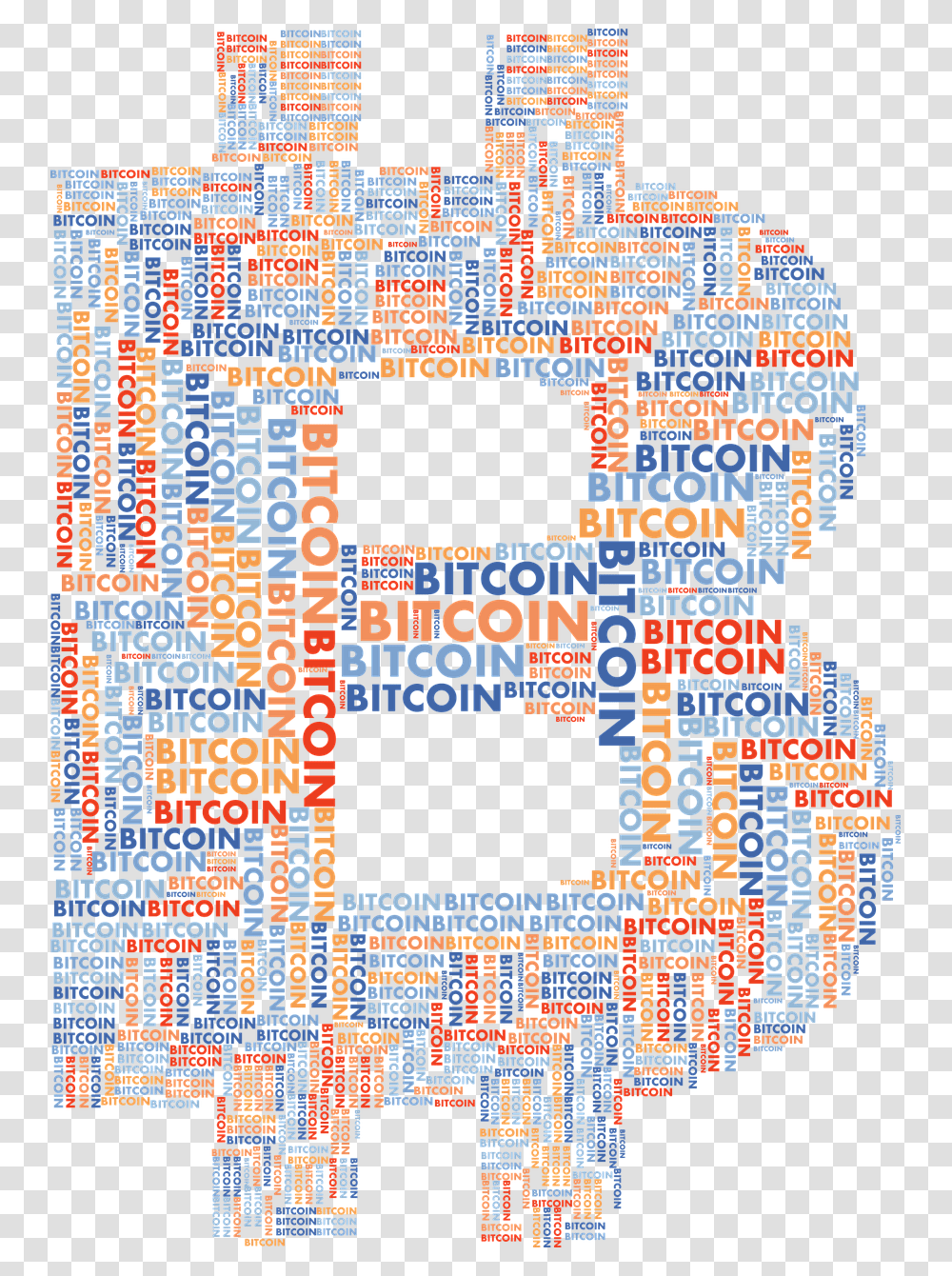 Bitcoin Logo Word, Pattern, Alphabet, Maze Transparent Png