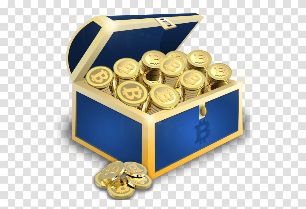 Bitcoin Treasure Download Bitcoin Box, Gold, Money, Wristwatch, Tin Transparent Png