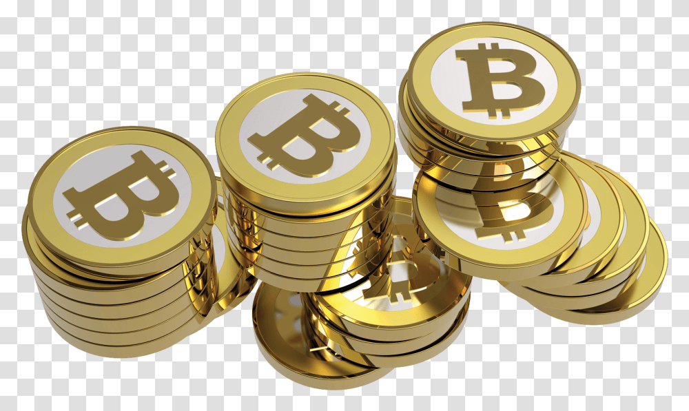 Bitcoin - Logos Brands And Logotypes Bitcoins, Gold, Treasure, Text, Number Transparent Png