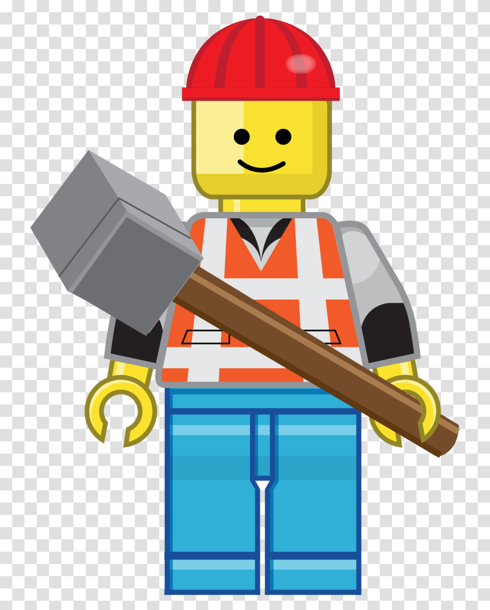 Bitd Lego B1 Construction Cartoon, Fireman, Tool Transparent Png