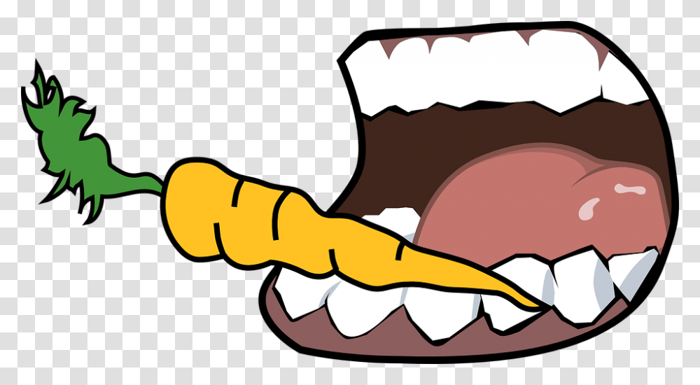 Bite Mouth Clipart, Teeth, Plant, Food, Carrot Transparent Png
