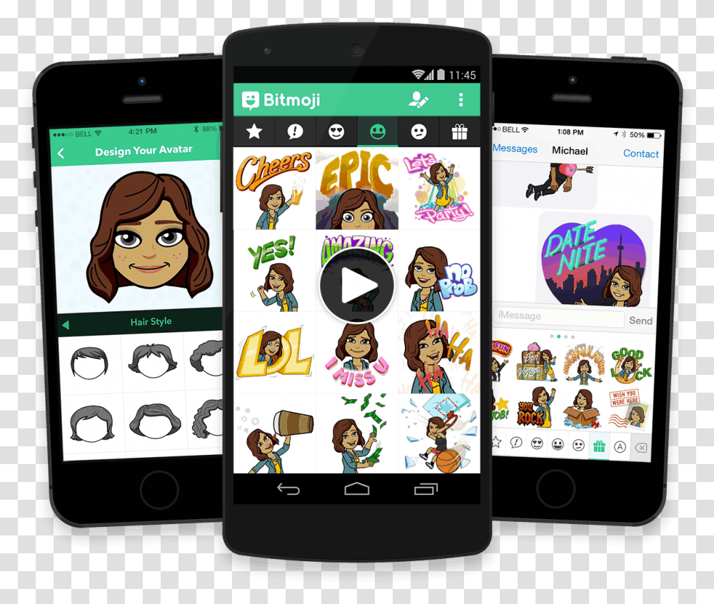 Bitmoji Is Your Own Personal Emoji Create An Expressive Bitmoji App Iphone, Electronics, Mobile Phone, Cell Phone, Human Transparent Png