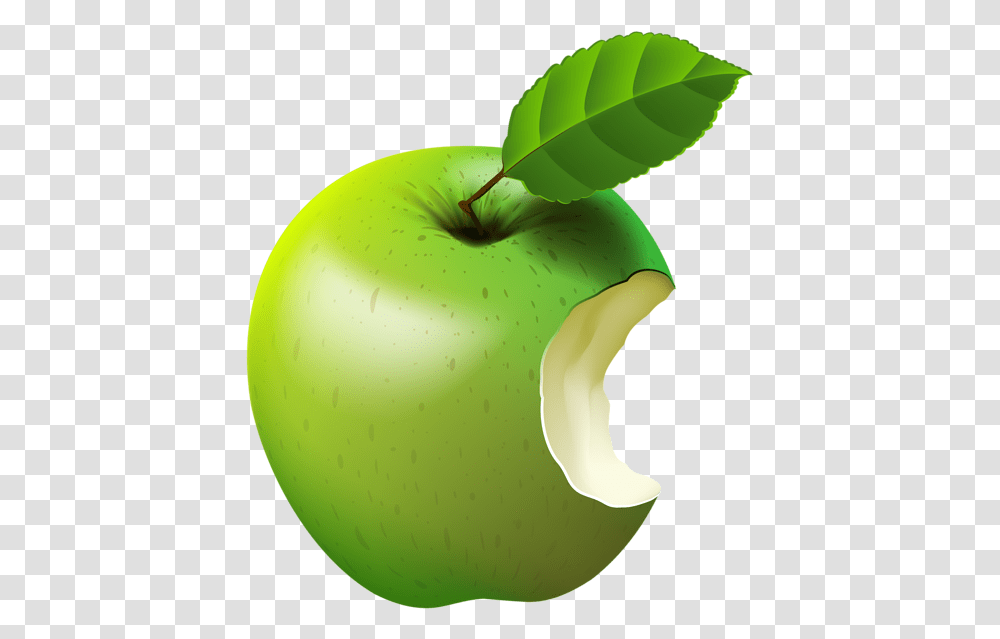 Bitten Apple Green Clip Art Bitten Green Apple, Plant, Fruit, Food Transparent Png