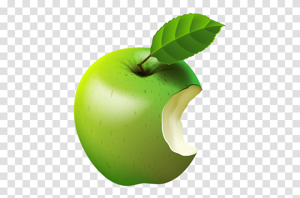 Bitten Apple Green Clip Art Image Clipart, Plant, Fruit, Food Transparent Png