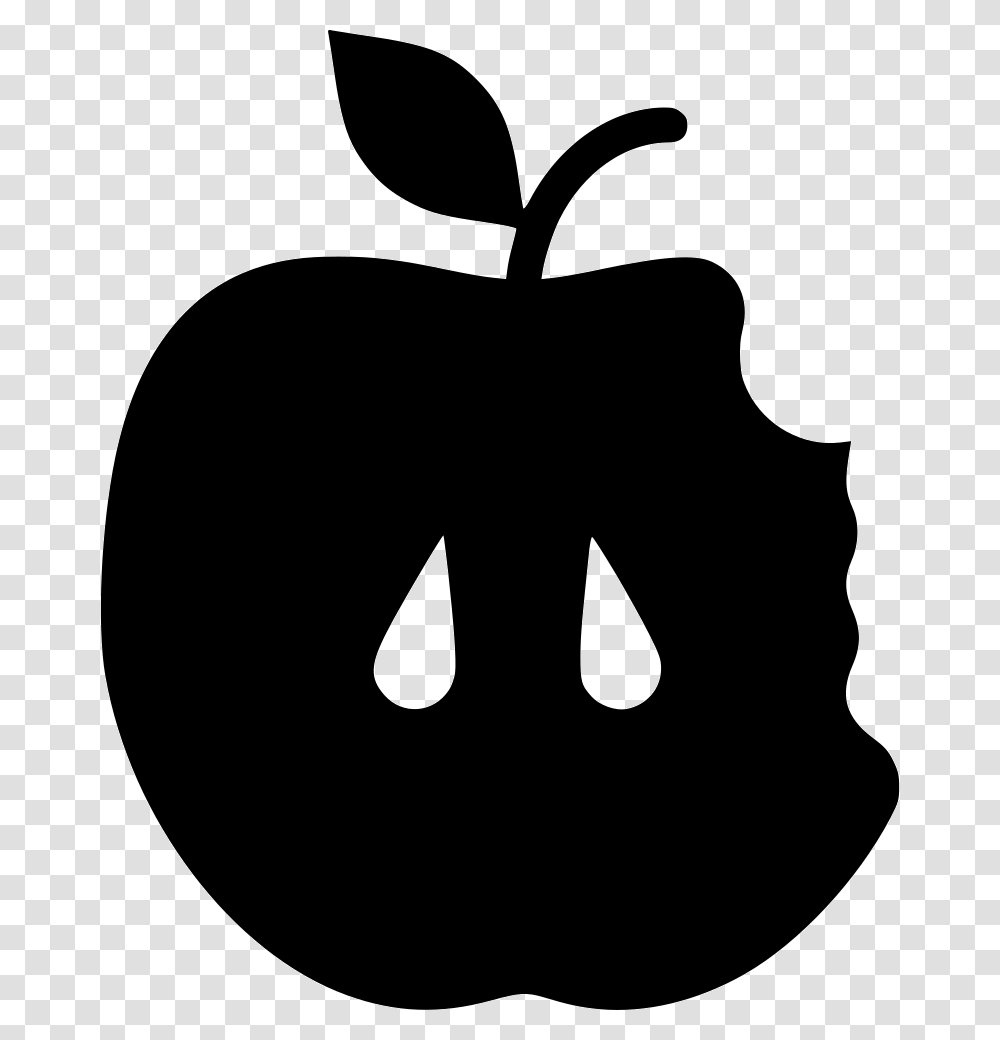 Bitten Apple Icon Free Download, Plant, Fruit, Food, Stencil Transparent Png