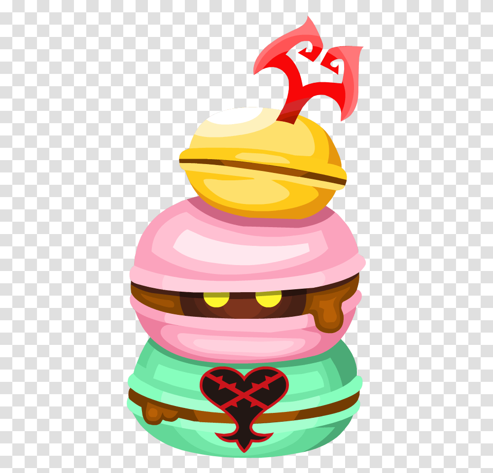 Bitter Macaron Kingdom Hearts Wiki The Kingdom Hearts Kingdom Hearts Heartless Symbol, Sweets, Food, Burger, Cream Transparent Png