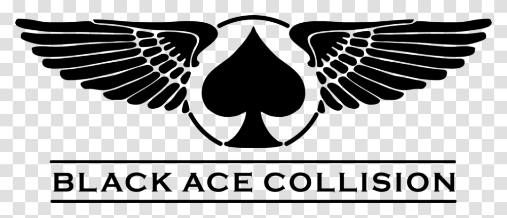 Black Ace Collision Logo Graffiti Wings On The Wall, Gray, World Of Warcraft Transparent Png