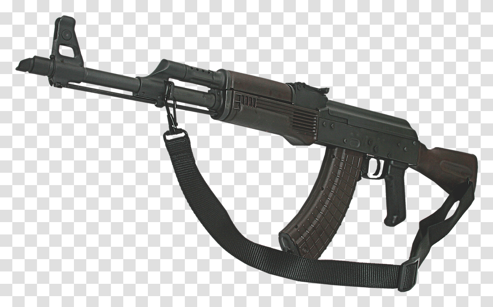 Black Ak 47 Gun, Weapon, Weaponry, Rifle, Shotgun Transparent Png