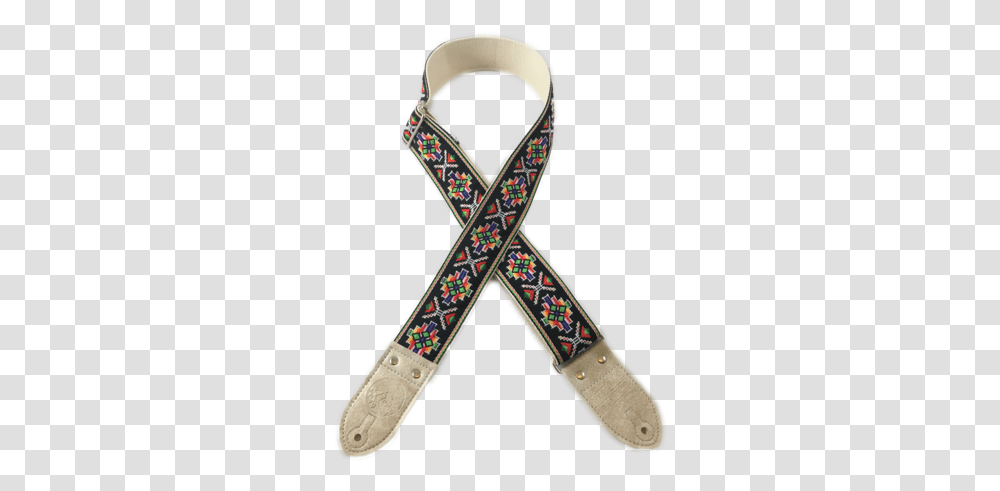 Black Amp Cream Southwest Vintage Ribbon Guitar Strap Belt, Suspenders Transparent Png