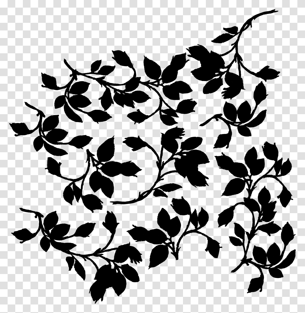 Black Amp White Leaves Black And White, Gray, World Of Warcraft Transparent Png