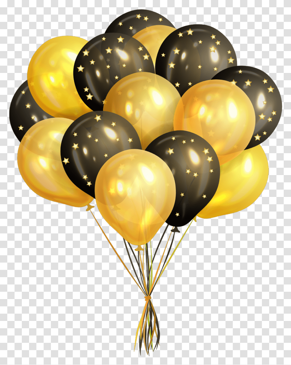 Black And Gold Balloons Background Gold Balloons Transparent Png