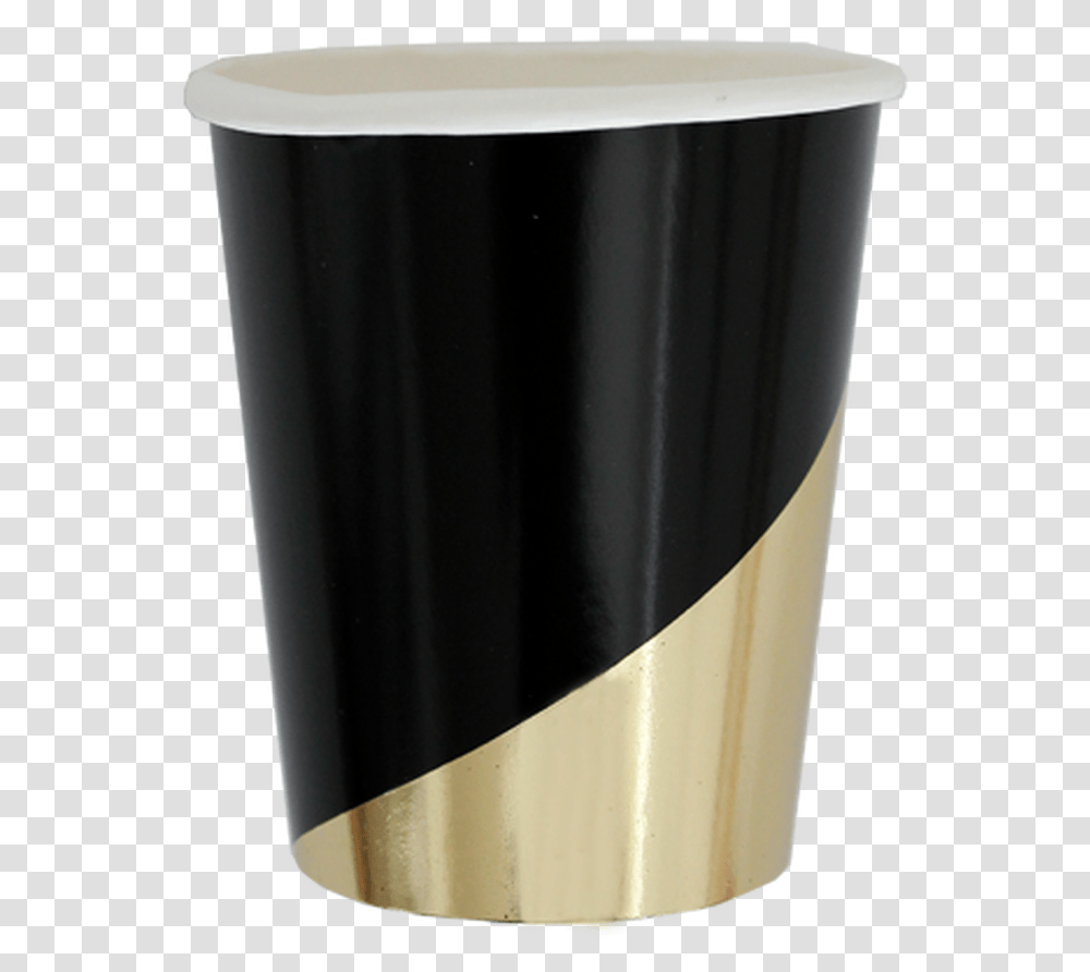 Black And Gold Paper Cups, Bottle, Shaker, Beverage, Drink Transparent Png