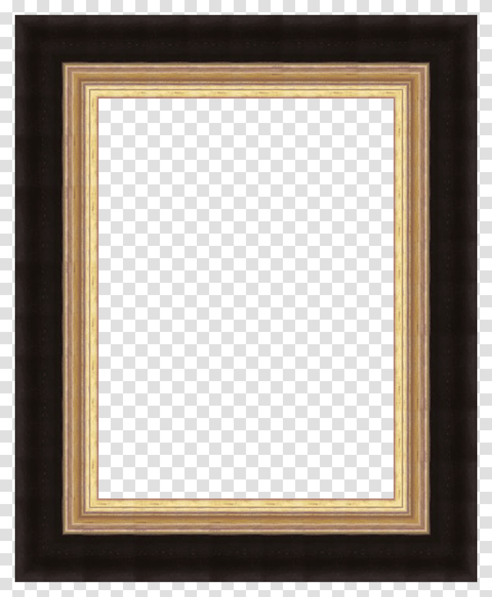 Black And Gold Picture Frame, Mirror, Door, Rug, Cabinet Transparent Png
