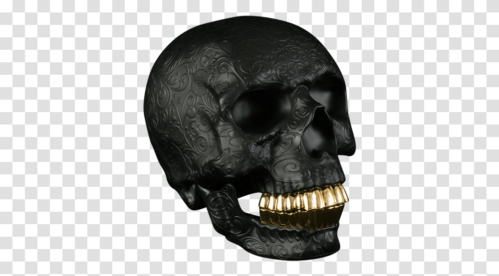 Black And Gold Skull Gif, Head, Weapon, Weaponry Transparent Png