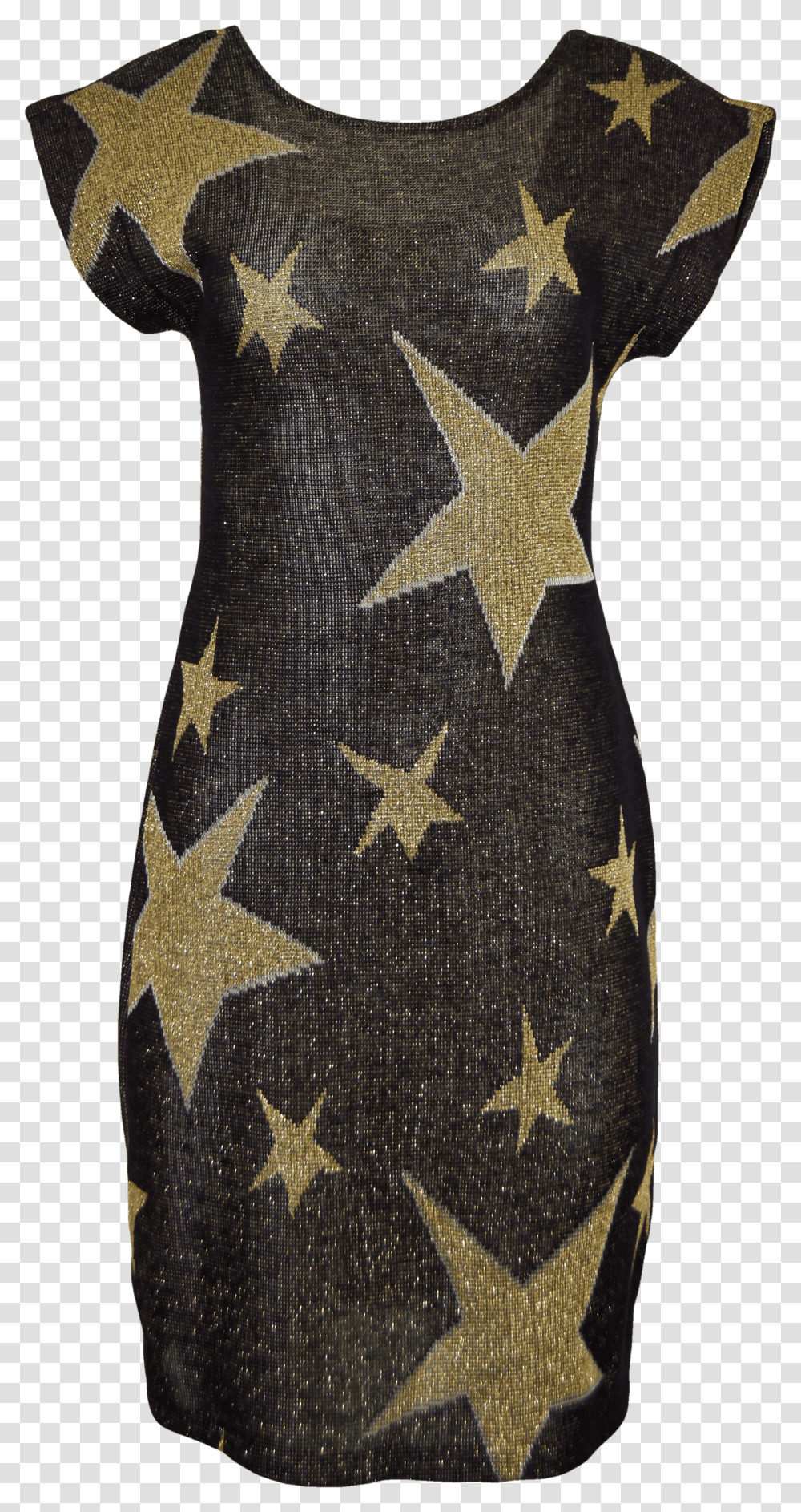 Black And Gold Star Dress By Code Active Tank Transparent Png