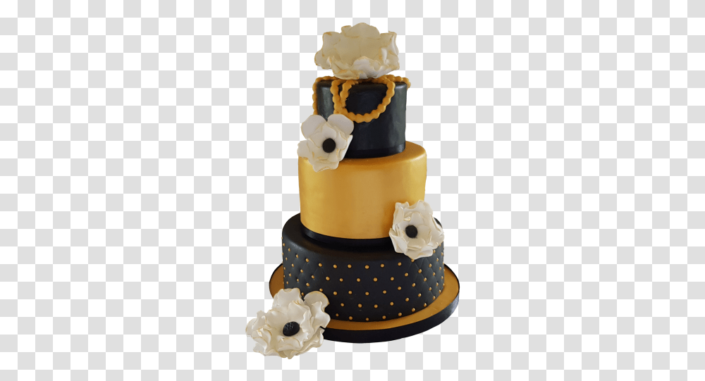 Black And Gold Wedding Cake - Me Shell Cakes Cake Decorating, Dessert, Food, Birthday Cake Transparent Png