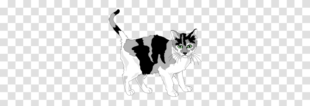 Black And Gray Cat Clip Art, Mammal, Animal, Cattle, Pet Transparent Png