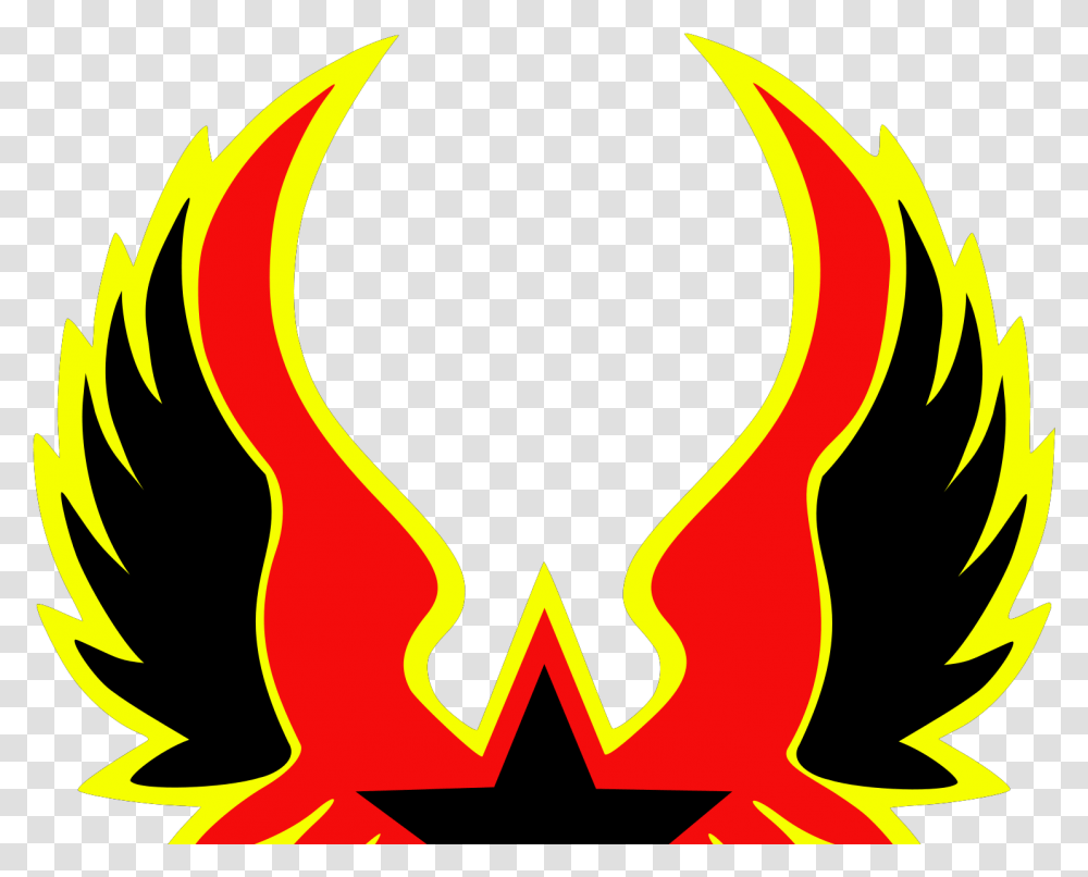 Black And Grey Star Emblem Svg Vector Picsart Bird Wings Logo, Fire, Symbol, Flame, Trademark Transparent Png