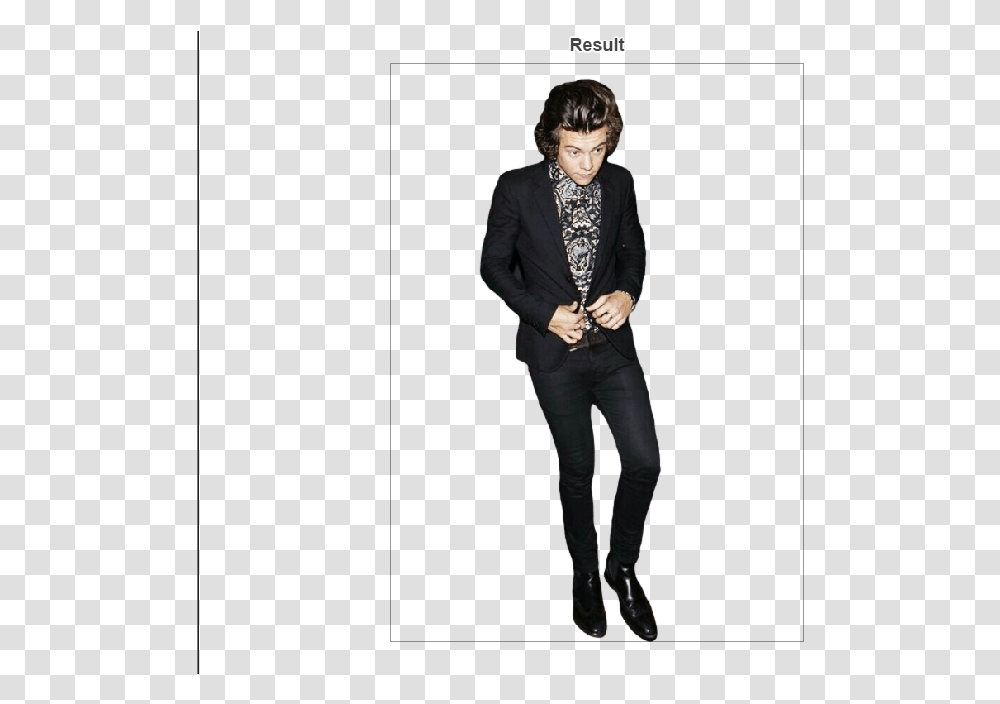 Black And Harry Styles Image Tuxedo, Suit, Overcoat, Person Transparent Png